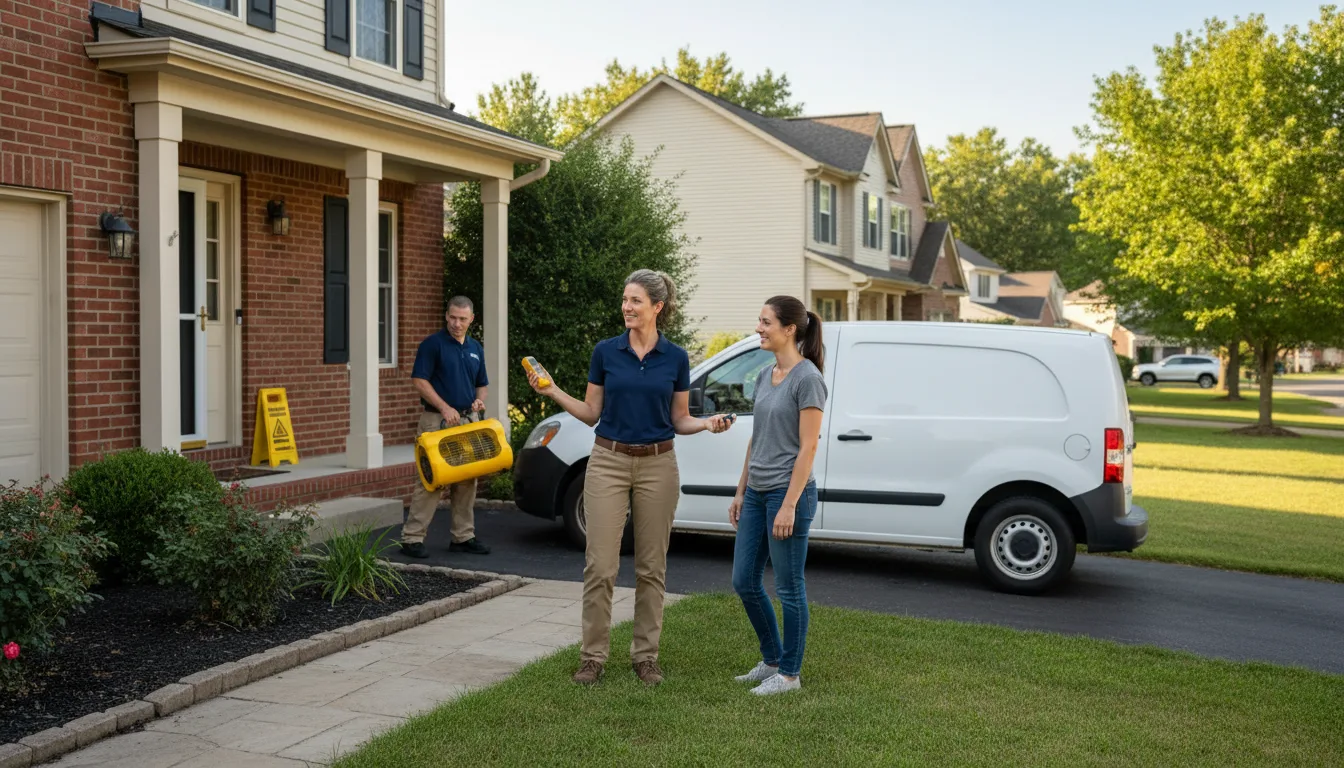 Residential water damage restoration in Durant, OK
